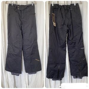 NEW COLUMBIA Titanium Womens Insulated Ski Snowboard Lined Black Pants sz M